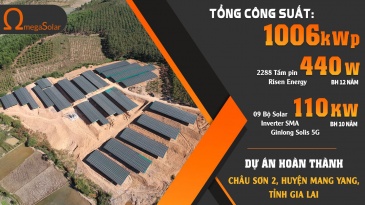 Dự án Điện Năng Lượng Mặt Trời 1006kW ở Châu Sơn 2, Gia Lai